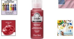Rich Imperial Red Acrylic Paint in 2 oz – Perfect for Multiple Surfaces