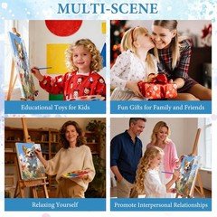 NAIMOER Dog Paint by Numbers Kits for Adults Beginner, 12 x 16 inches,