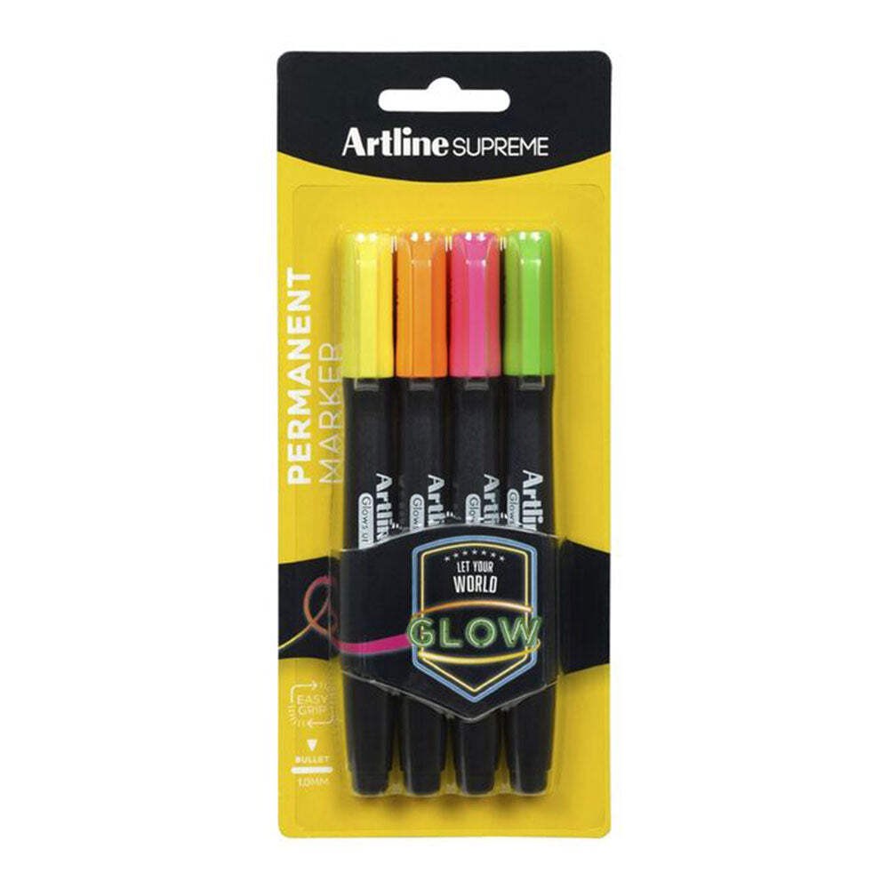 Artline Supreme Marker 1mm Unique ink Ergonomic Shape Smooth Grip Pack of 4