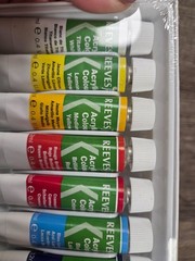 Reeves Acrylic Paint Set ~ 12 Tubes ~ 10ml ea. NEW SEALED Crafting Art