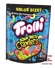 Sour Brite Crawlers Gummy Worms, 28.8 Ounce, Cherry, Lemon, Strawberry,