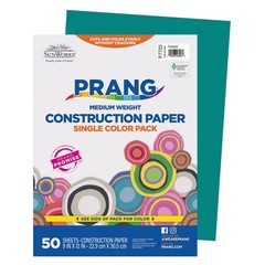Prang (Formerly SunWorks) Construction Paper, 50 Count (Pack of 1), Turquoise