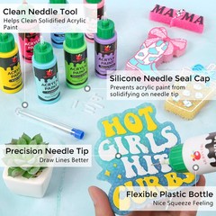 2oz Matte Acrylic Paint Set with Precision Applicator Cap for Car Freshie Pai…