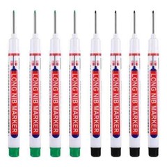 8Pcs 20mm Deep Hole Long Nib Head Markers For Metal Perforating Pen Woodworking