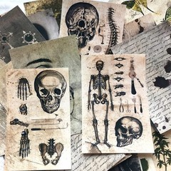 Vintage Scrapbook Paper Junk Journal Supplies,Craft Kits C, Dark