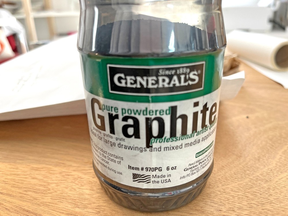 Large 6oz General’s Powdered Artist Drawing Graphite