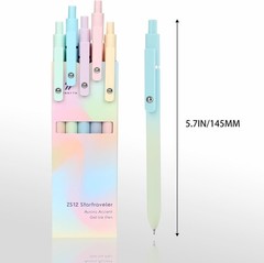 Gradient Black Gel Pens 5 Pcs Quick Dry Fine Point Writing Instruments for Gifts