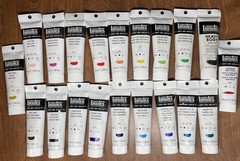 Liquitex heavy body acrylic paint lot B. No Repeats 20 Tubes, 2 Oz Each