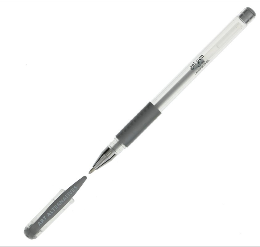 Gel Pen, Metallic Silver – Ballpoint – Non-Smear + Quick Dry – Writing, Drawing