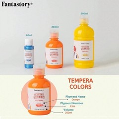 New Fantastory Washable Tempera Paint 12 Colors 8.4oz Vibrant Kids Art Set Fun
