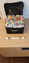 Anono 120 Colors Alcohol Markers Set, Coloring Markers w/ Chisel and fine point.