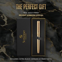 Scriveiner Gold Rollerball Pen – Stunning Luxury 1 Count (Pack of 1), 3.