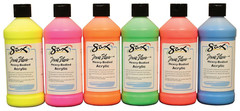 True Flow Acrylic Paint – 1 Pint – Set of 6 – Assorted Fluorescent Colors
