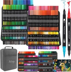 Artugn 72 Dual Brush Pens: Fine & Brush Tip Markers for Art & Calligraphy