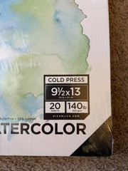 Pack Of 3 Fabriano Cold Press Watercolor 9 1/2 x 13. 20 Sheets 140lb 25% Cotton