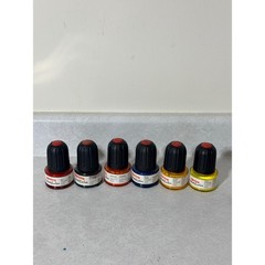 Rotring ArtistColor Pigmented Transparent Ink Set 6 Colors Red Black Blue Yellow