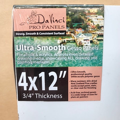 6-Pk Da Vinci 4″x12″x3/4″ Pro Ultra Smooth Gesso Panels-Cradled Board-Art/Photos
