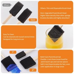 240 Pcs Foam Paint Brushes Set – 1″ Sponge Brushes for Painting, Staining & DIY