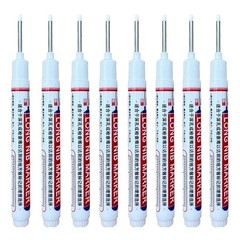 Deep Hole Marker Pen Long Nib Waterproof for Wood Metal Marking 8PCS 20mm