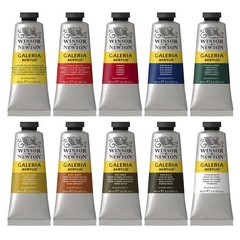 Acrylic Paint Set 60ml 2 Fl Oz Pack of 10 Winsor & Newton Galeria Tube