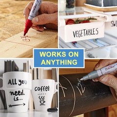 Overseas Permanent Paint Pens Red Markers – 2 Pack 1 Count (Pack of 2),