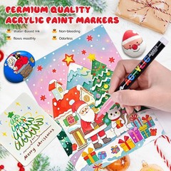 60 Colors Acrylic Markers, Soft Brush Tip Acrylic Paint Markers, Automatic Ink C