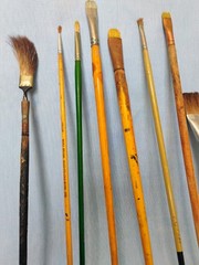 Vintage Paint Brushes Lot of 10 Various Sizes #3
