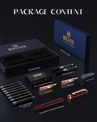 samurai Fountain Pen Set,Hand Polished Medium Nib,Calligraphy Nib(Bent Nib),I…