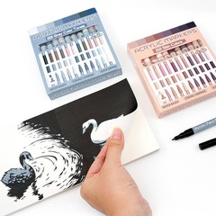 Acrylic Paint Pens 22 Colors Gray Tones/Skin tones Assorted Pro Color Series JQ