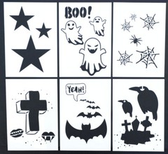 Halloween Stencils Craft Painting Stencils Airbrush Spray Paint (18 Designs)