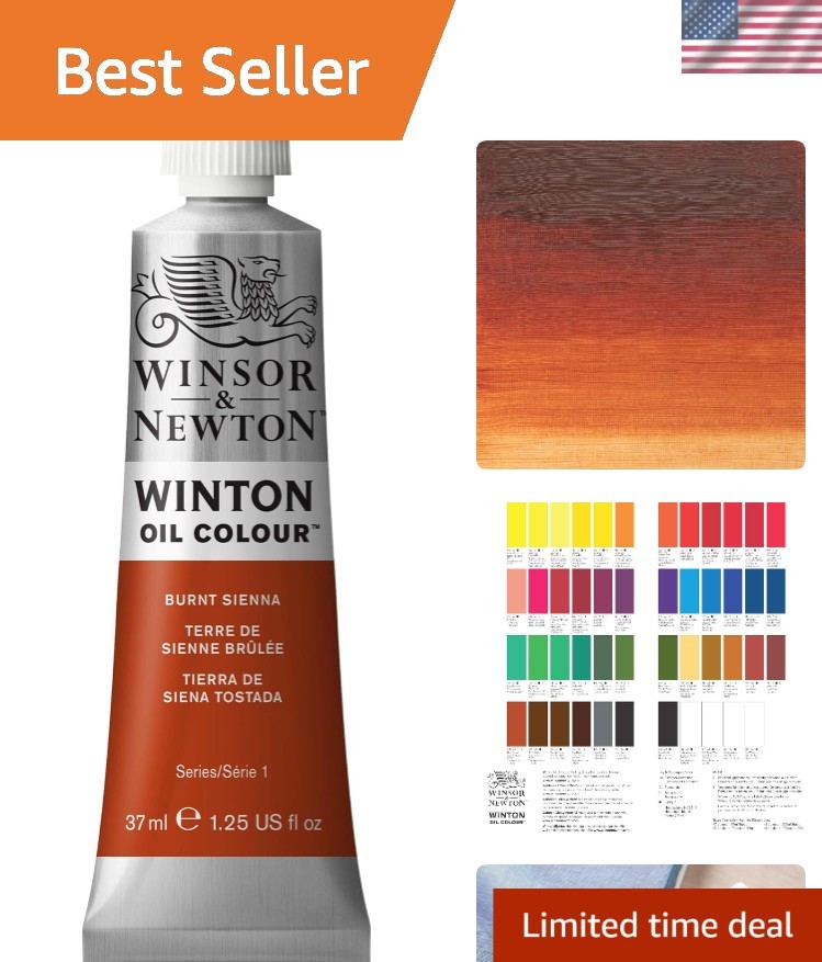 New Burnt Sienna Oil Color Tube, 37ml, Satin Finish