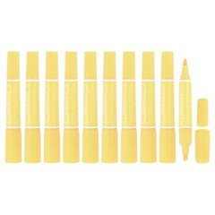10 Pcs Art Marker Pen Double-Ended Colored Pen Dual Sketch Marker, Light Yellow