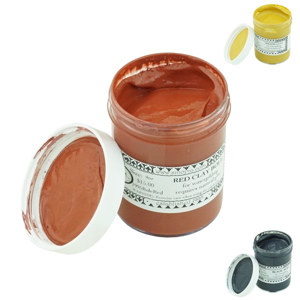 L.A. Gold Leaf: Sinopia Clay Bole in Red, Yellow, and Black (4 oz./16 oz.)