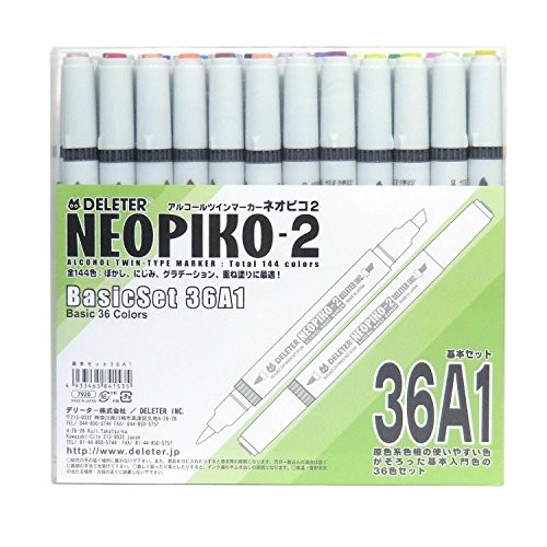 Dereter Neopiko 2 Marker Sketch Pen basic set 36A1 japan import