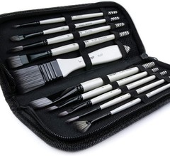 10-Piece Paint Brush Set for Acrylic, Watercolor, Oil & Gouache