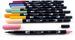Tombow 56216 Dual Brush Pen Art Markers, Cottage, 10-Pack Brush and Fine Tip