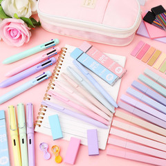 80Pcs Aesthetic School Supplies with Cute Pencil Case, 12 Pastel Highlighters, 4