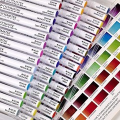 54 Watercolor Pens Set | Including 15 Page Pad & Online 1 Count (Pack of 54)