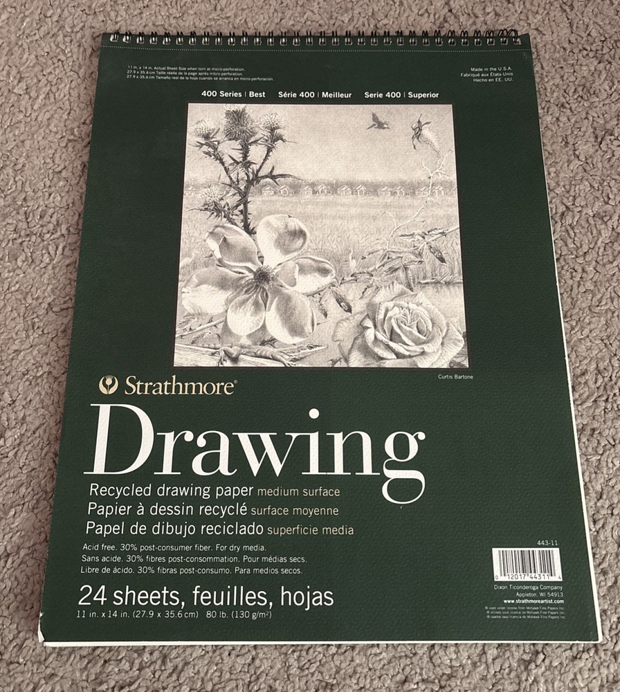 Drawing Sketchbook 11 x 14 Inches, 22-24 Sheets, 130 GSM, Acid Free