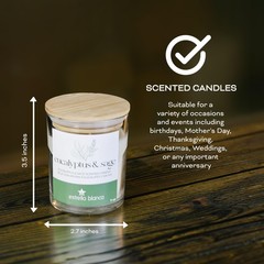 Estrella Blanca 7oz Eucalyptus and Sage Scented Candle, 7 ounces, White