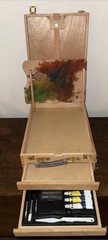 Vtg. Royal Langnickel Wood Box Easel Painting – Oil, Acrylic