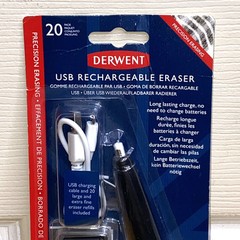 DERWENT ~ USB Rechargeable Electric Eraser Rubber Precision + 20 Tip Refills