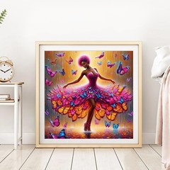 Dancer Diamond Art Kits for Adults, Lady Diamond Painting Kits for Beginner, 5D