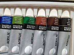 DALER ROWNEY Simply Acrylic 12pc Paint Set – 12 x 12ml / 0.4 US fl oz – NEW
