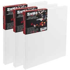 , 6×12 Heavyweight Stretched Cotton Canvas for Painting – 1.5″ Deep- 3 Pack, …
