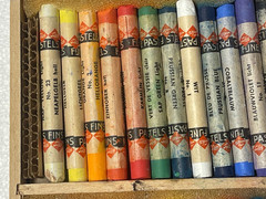 Vintage Talens &Son Semi-Soft Pastels Set 60 Colors Wooden Box 345/60 MidCentury