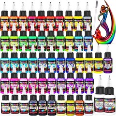 Airbrush Paint – 54 Colors with 2 Airbrush Thinners, Ready to Spray Air Brush…