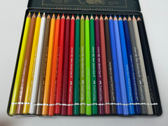 Faber-Castell Artist Watercolor Pencils in A Tin (24 Pack), Assorted