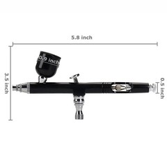 Dual Action Airbrush Gravity Feed 0.3mm Gun Spray Nail Art Paint Tattoo Tool Set