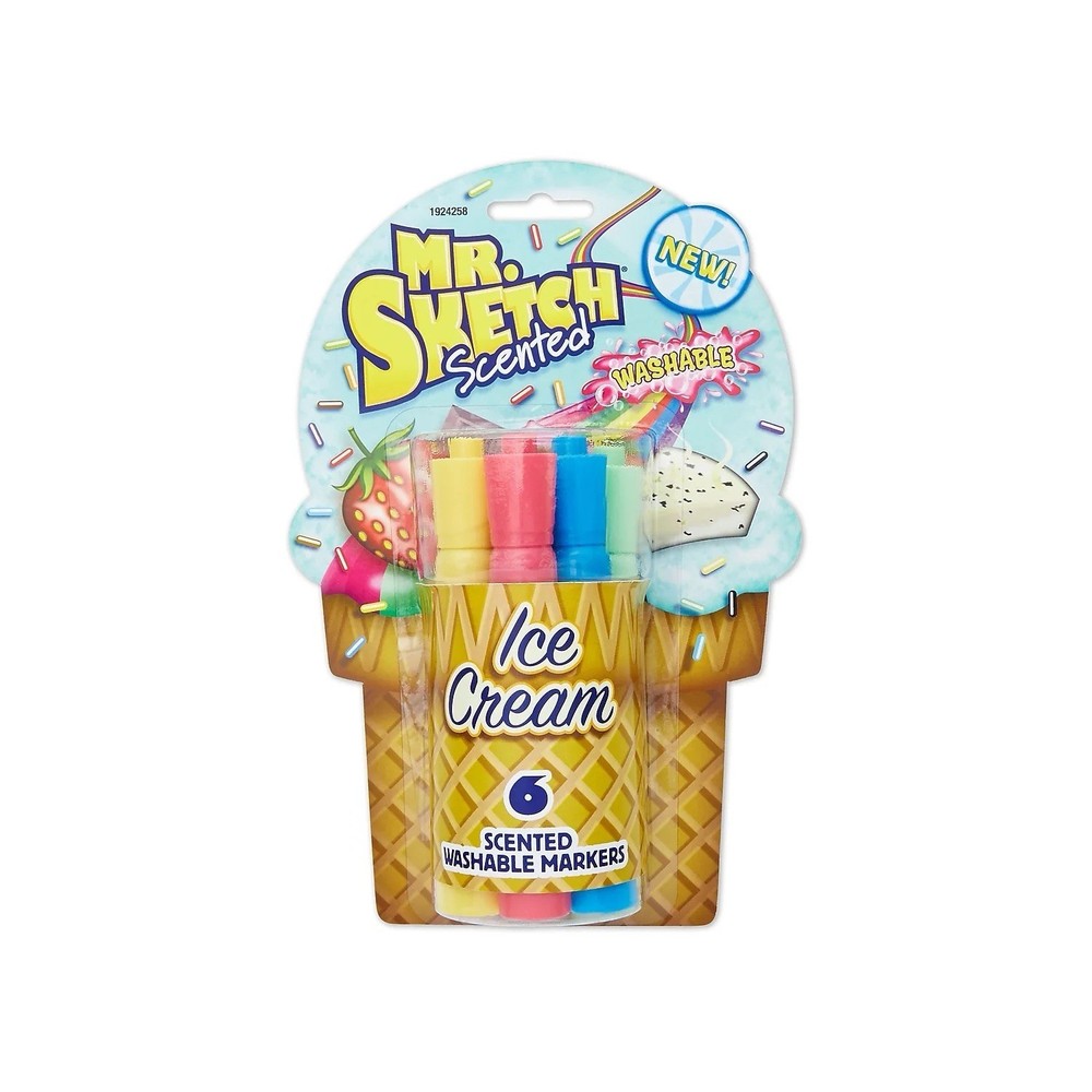 RARE Mr Sketch ICE CREAM Scented Markers Set Of 6 HTF